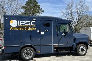 Blue IPSC Armored Security Truck